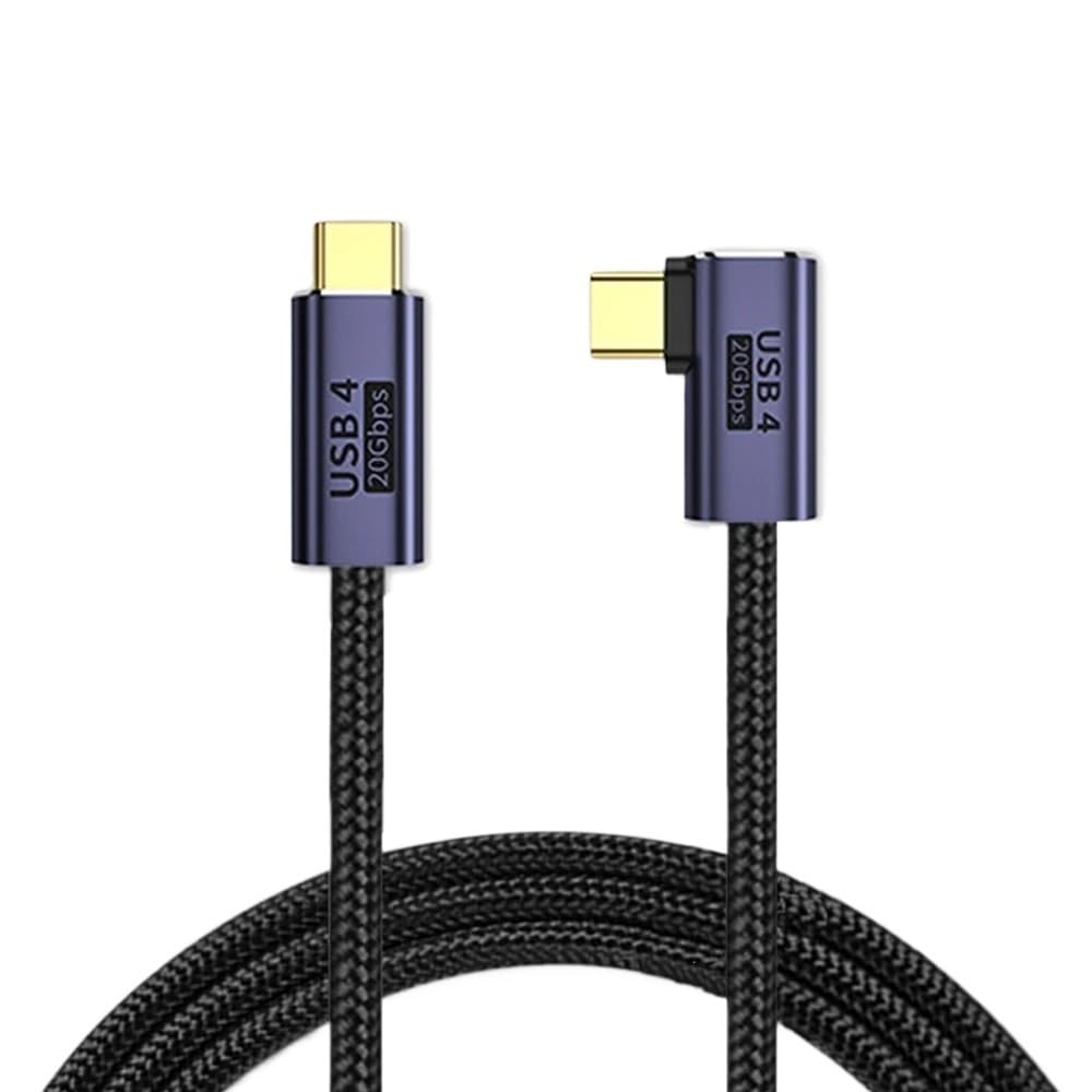 Kabel do transmisji danych USB4 PD 100 W 5 A 20 Gb/s, 8K przy 60 Hz, szybkie ładowanie, kabel USB typu C do typu C (100 W 20 Gb/s A, 1 m)