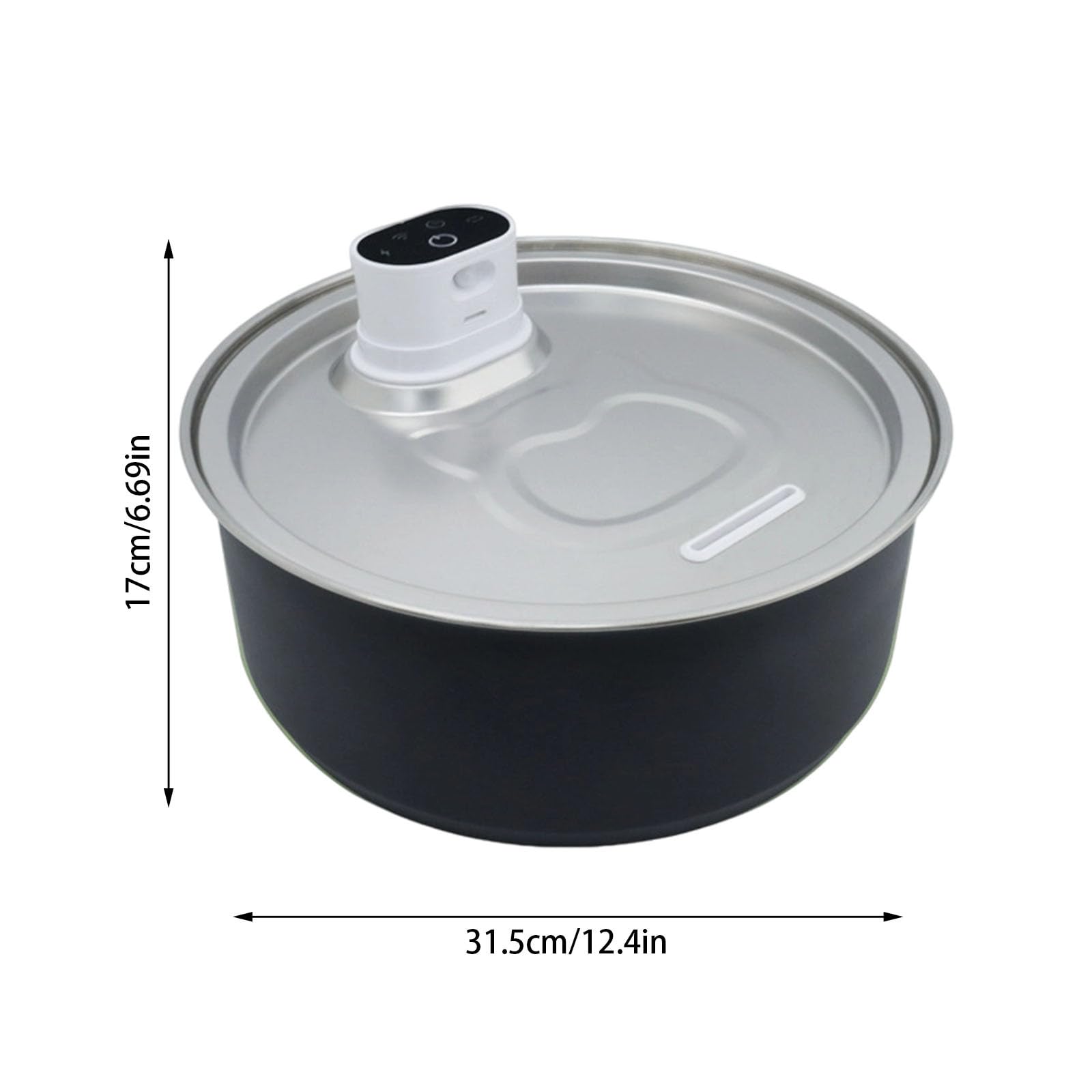 Generisch 2026 Dispenser di acqua per cani wireless super silenzioso con contenitore in acciaio inox Sensore di movimento per animali domestici Abbeveratoio automatico con per gatti cani (nero, A)