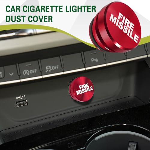 Image of Car Cigarette Lighter Plug Cover, Cigarette Lighter Cap, Aluminum Power Outlet Protective Cover, Waterproof Plug Cap for Auto Boat with Standard 12 Volt Power Source