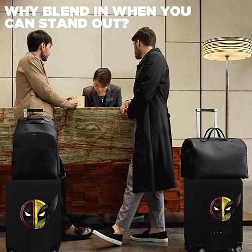 Image of WanderWraps Spendex Polyester Protective Luggage Cover | Hard Luggage Trolley Bag Cover | Washable | Dust Proof | Stretchable | M - 24 inch | Deadverine