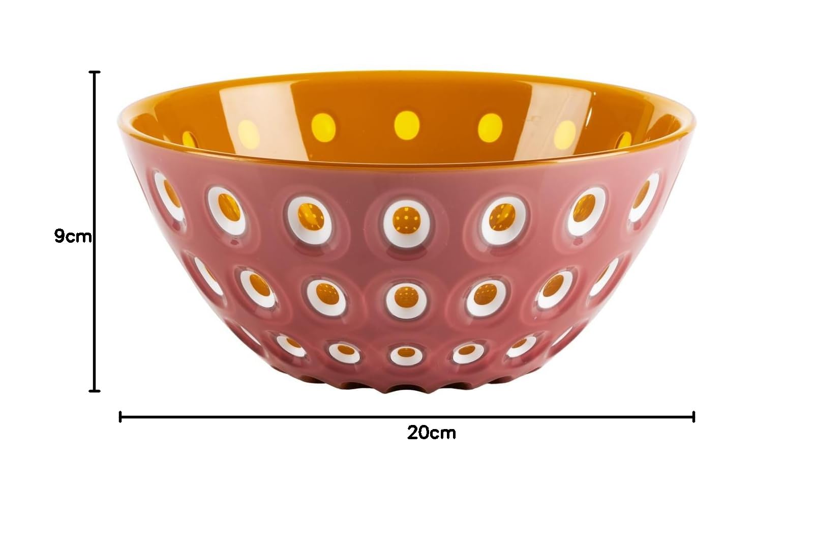 Guzzini - Contenitore 20 cm in San 'Le Murrine' (Malva-Bianco-Caramello)