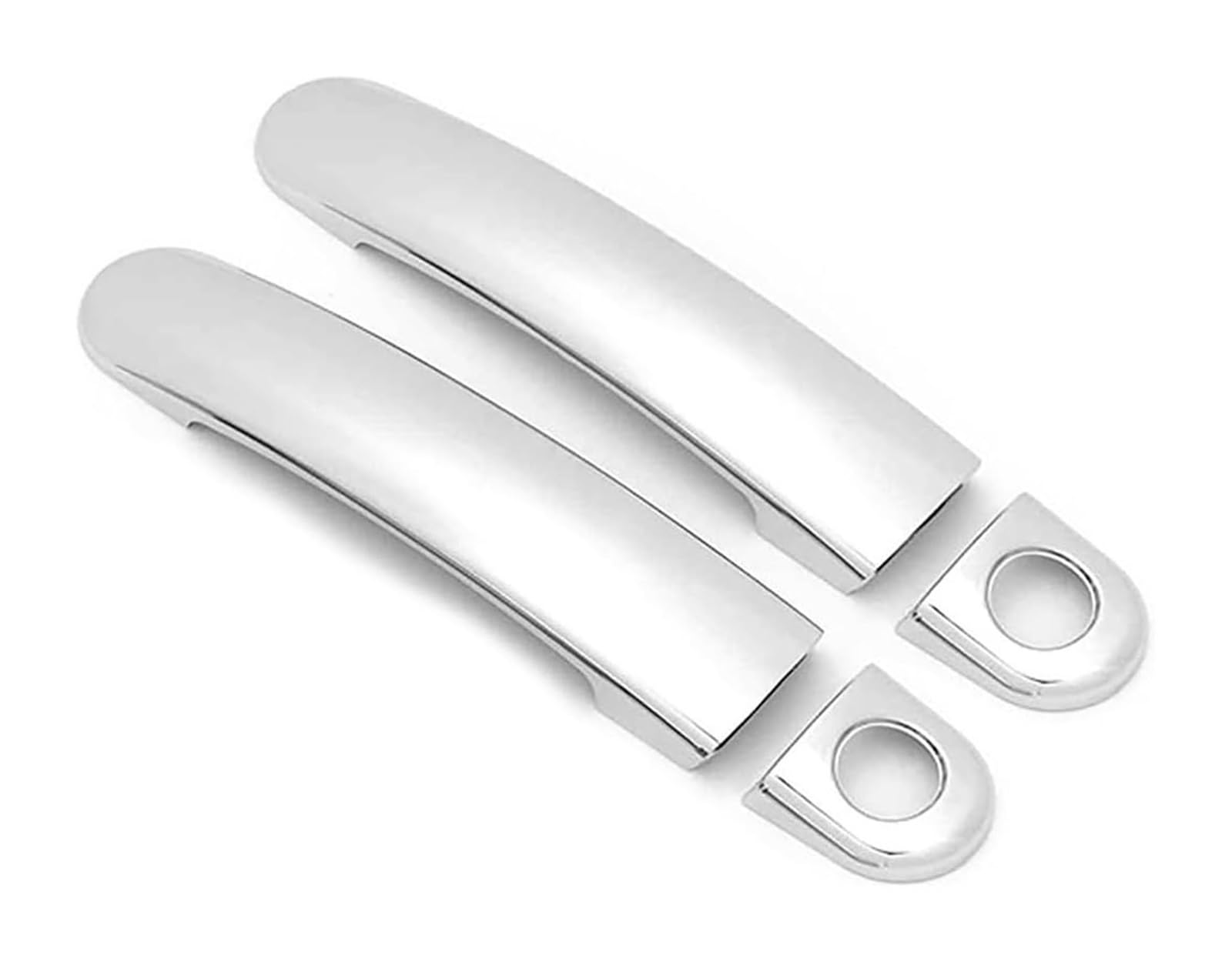 Ysbvblrmrv 2 Doors Electroplated Car Outside Door Handle Cap For Skoda For Rapid Dual Hole Door Handle Anti-Scratch Protective Cover Modification Kit 2012-2018(2 Doors Electroplated)