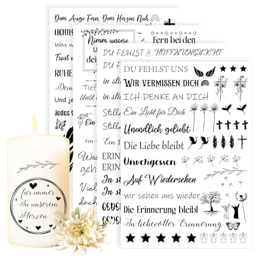 Kerzentatoo Erinnerung Kerzen Tattoo 4PCS Tattoofolie...