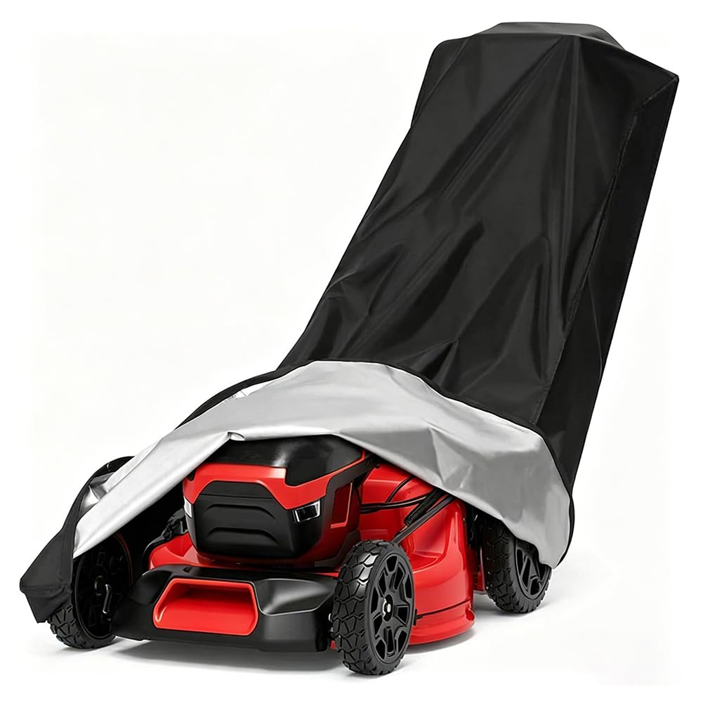 LXCMQL Lawnmower Cover for AL KO Energy Flex 38.5 Li solo 3833 Li P, Waterproof Oxford Push Mower Cover with Drawstring Dust UV Protection
