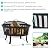 Sunnydaze 25-Inch Steel Wood-Burning Fire Pit with Mesh Stripe Cutouts - Includes Poker and Spark Screen