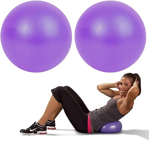 Miniatura 8 de 2 Pack Exercise Balls, 8-9 Inch Mini Pilates Yoga Balls, Anti-Burst Small Fitness Balls for Pilates, Yoga, Core Training and Physical Therapy,