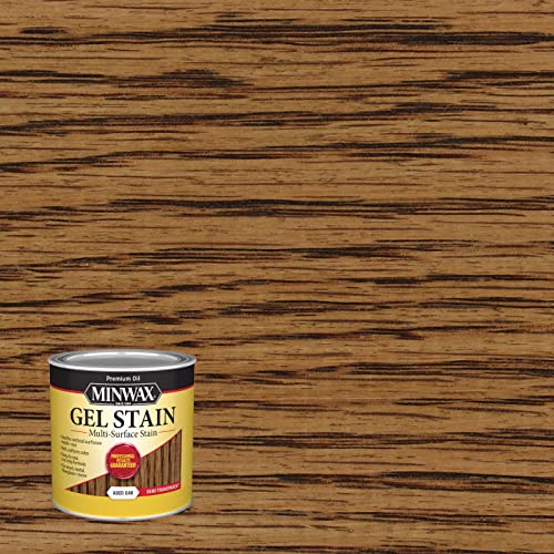 1/2 Pt Minwax 26020 Aged Oak Gel Stain Interior/Exterior Gel Stain #TOP1