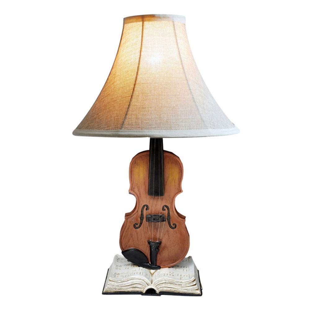 Creative Violin Table Lamp E27 Bedroom Bedside Lamp Study Decoration Modern Minimalist Girl Child Personality Gift
