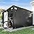 Aoxun 11.5’x7.5’ Shed Outdoor Storage Shed with Triple Lockable Door Metal Storage Cabinet with Slopping Roof for Tools Bicycles Storage for Garden, Patio, Courtyard