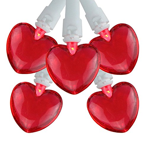 Sienna Set of 20 Red LED Mini Valentine's Day Heart Lights - White Wire