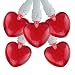 Set of 20 Red LED Mini Valentine's Day Heart Christmas Lights - White Wire