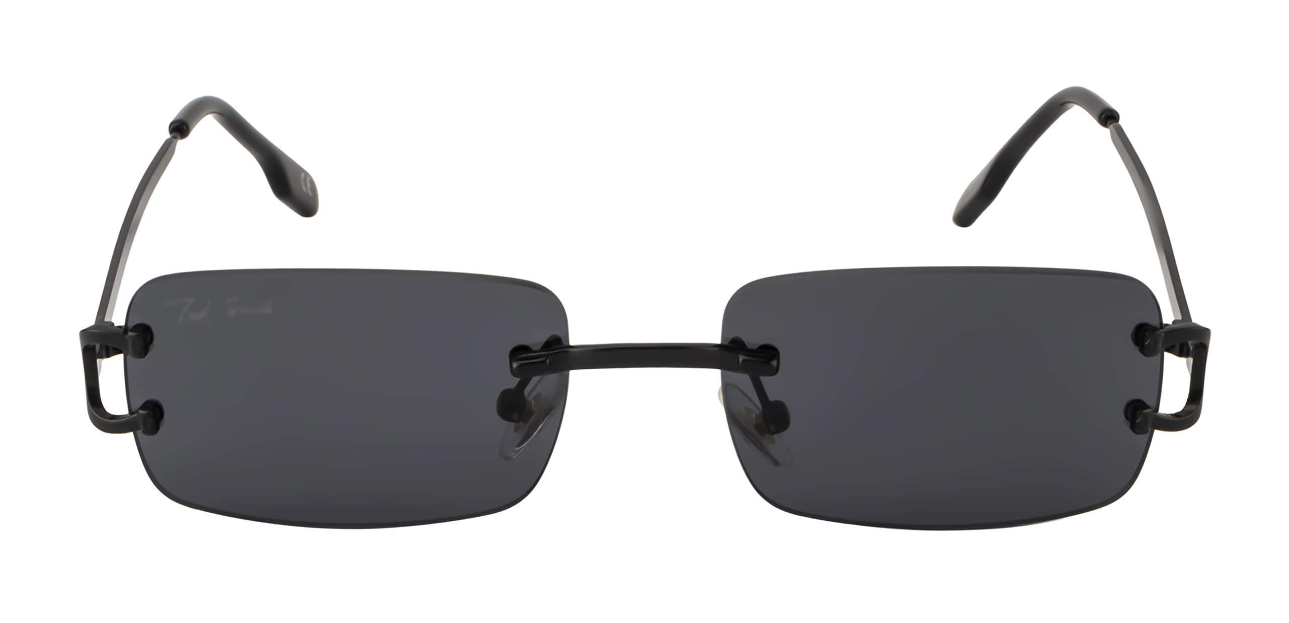 Ted Smith Mens Womens Polycarbonate Uv Protection Metal Rectangular Sunglasses