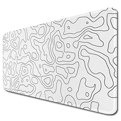 White Minimalist Topographic Map