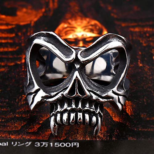 Image of Genuine Stainless Steel Ring Jewelry for Men Fashion Punk Biker Skull Rings
