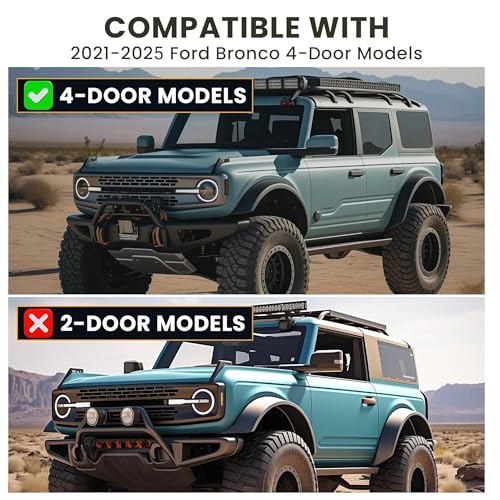 Estribos laterales KUAFU para Ford Bronco 2021-2025 miniatura 2
