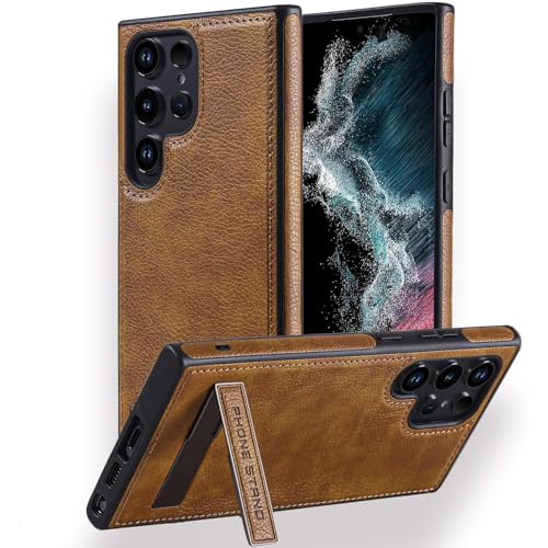 Image of BinBoom Leather Case for Samsung Galaxy S24 Ultra 6.8", Brown