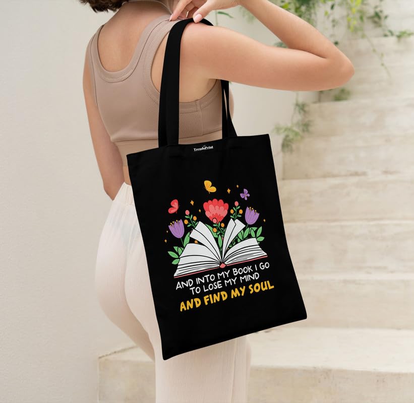 Image of TrendoPrint Reusable Shopping Bag Canvas Tote Bag for Grocery, College, Office & Shoulder Handbag Travel Bag for Men and Women (14x16 inches)