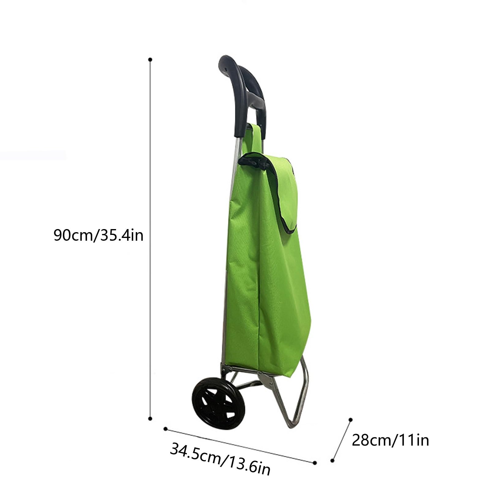 Einkaufstrolley mit Rädern – leichter, faltbarer Schiebe-/Ziehwagen für einfache Lagerung – strapazierfähiges Design mit Rädern für Einkaufsreisen