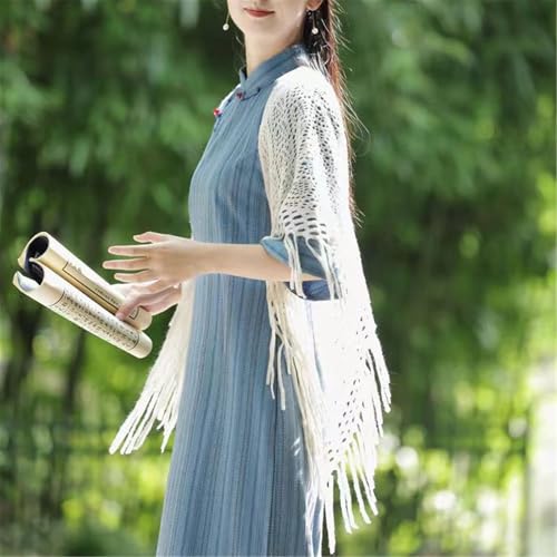 Vintage Styles Crochet Shawl Shoulder Wrap For Women Knitted Designs Neck Covers For Cool Weather Evening Event3