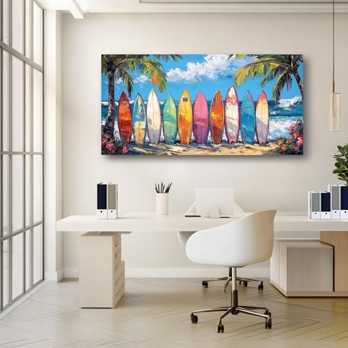 Impression sur toile 80x160 cm planche de surf grand format - 5
