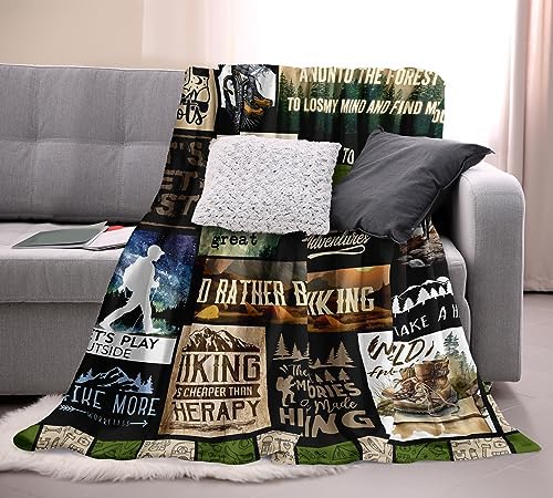 QOJUYO Hiking Gifts for Women/Men, Cool Hiking Gifts for Hikers Blanket 60