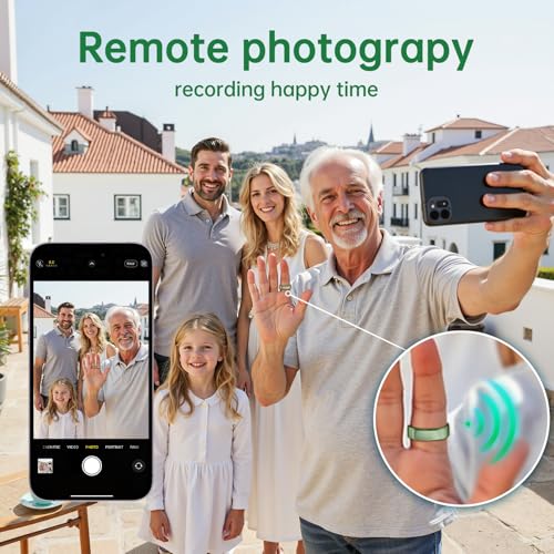 Image of Smart Ring for Women & Men, Health Tracker Ring with Heart Rate, SpO2, Blood Pressure,Temperature, HRV & Stress, IP68 Waterproof Fitness Ring, Sleep Tracker for iPhone&Android, No App Fee(Orange, 4#)