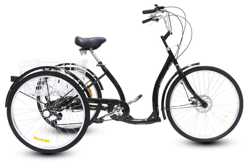 Amazon.co.jp: 【Lapakey】26 インチ 6 段変速 大人用三輪自転車 130kg