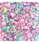 Sentovac Multicolor Mermaid Sprinkle Edible Decorating Ocean Sprinkles for Cake Cupcake Topper Co...