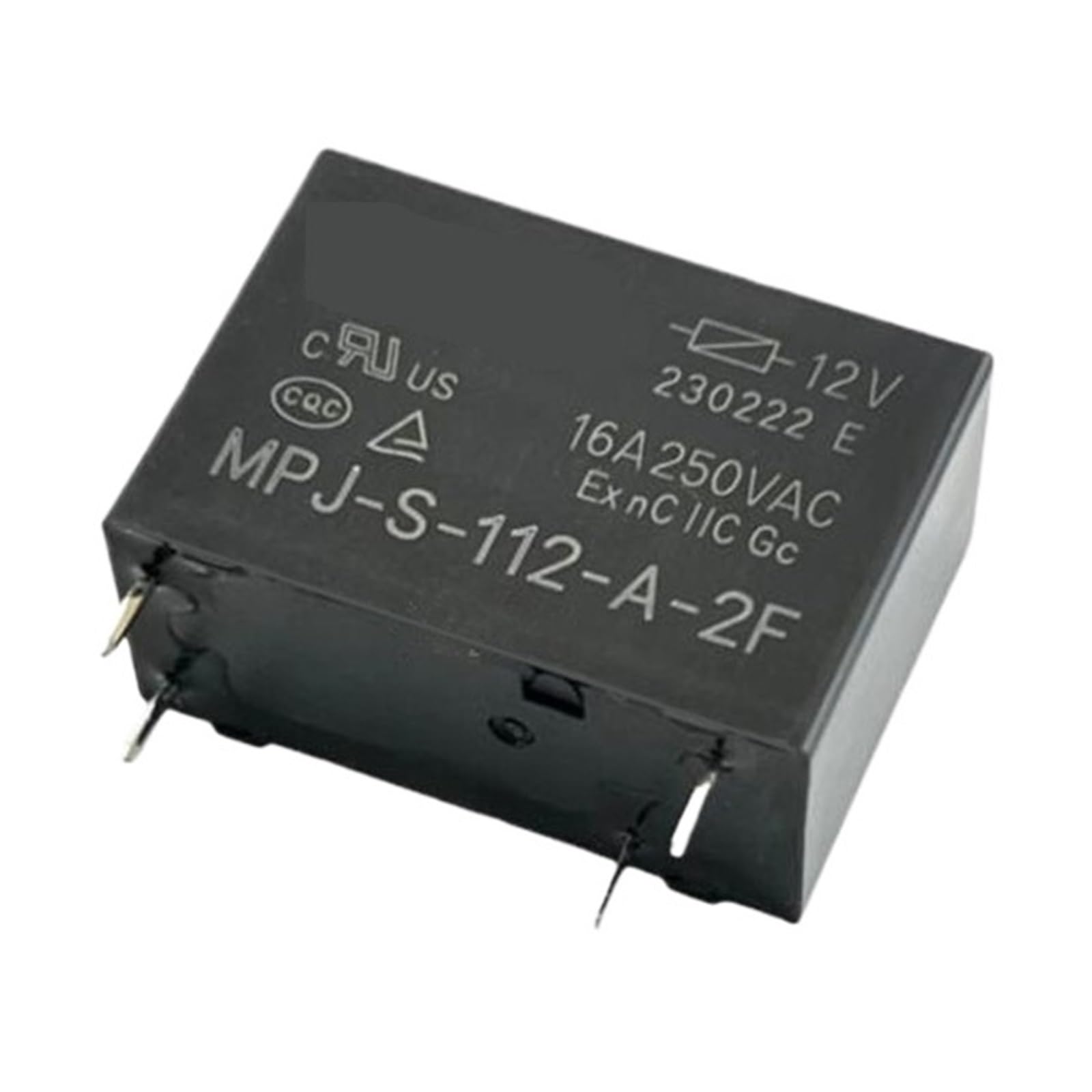Relais MPJ-S-112-A-2 F 12V DC 16A 4 broches pour circuit électronique de puissance