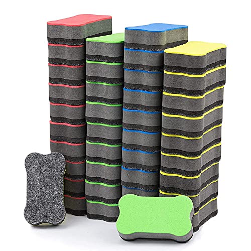 Smala 40 Pieces Magnetic Whiteboard Eraser Office Erasers Bone-Shaped Dry Erasers Fit For School, Home And Office #TOP6
