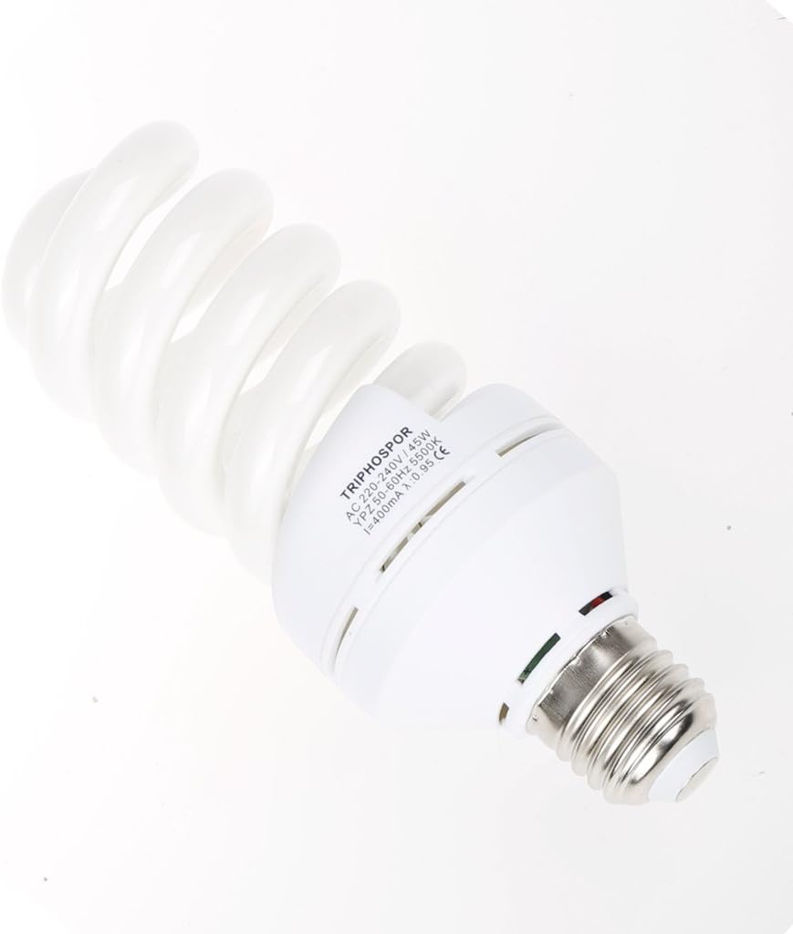 Professional Photography Energy-saving E27 Bulb(45W,5500K),Softbox, for Photo Studio and Online Celebrity to Use for Portrait and Product Lighting
