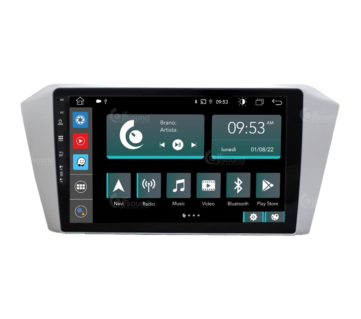 Personalisiertes Autoradio für Volkswagen Passat B8 2015 grau Android GPS Bluetooth WiFi USB DAB+ Touchscreen 10" 8core Carplay AndroidAuto