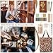 Singhoow 29 Pcs Bible Journaling Kit 16 oz Glass Cup Canvas Bag Leather Notebook Highlighters and Pens Sticky Note Tapes Bible Study Supplies for Mother's Day 'Teacher Women Nurse(Boho, Brown)