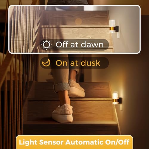 Image of L LOHAS LED Night Light, Night Lights Plug into Wall, 3000K Soft Warm 0-100LM Adjustable Modern Night Lights,Automatic Nightlights Pulg in with Dusk to Dawn Sensor for Rooms Bathroom Hallway Decor
