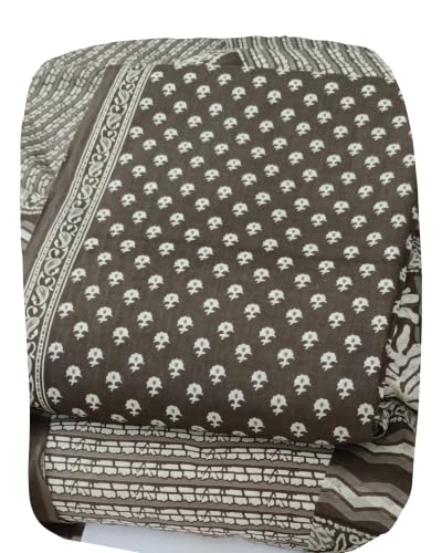 Image of DRAVINAM Trends Women's Premium Cambric Cotton Jaipuri Printed Unstitched Salwar Suit Dress Material with Mulmul Cotton Dupatta