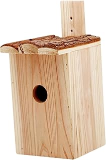 Yardwe Outdoor Birds Accessories Openable Bird Hut Birds House Pendant Birds Hut Bed Bird House The Bird's nest Bird nest Log Wooden