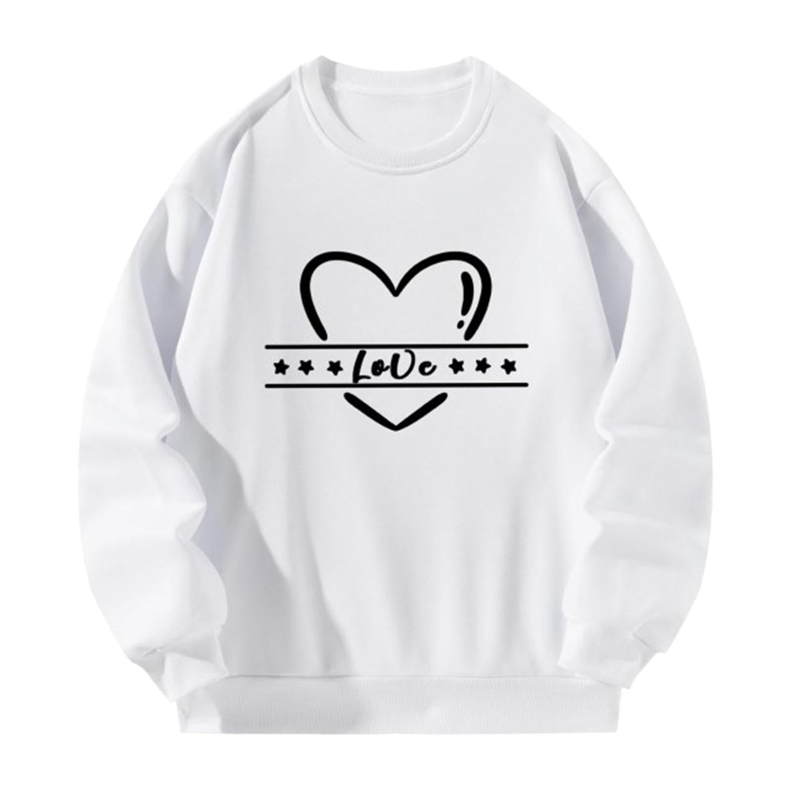 Women Sweatshirt Pullover Heart Printed Costumes Outfits Crewneck Sweatshirt M|Clothing Shoes & Accessories | Womens Clothing | Sweats & Hoodies-picture-27