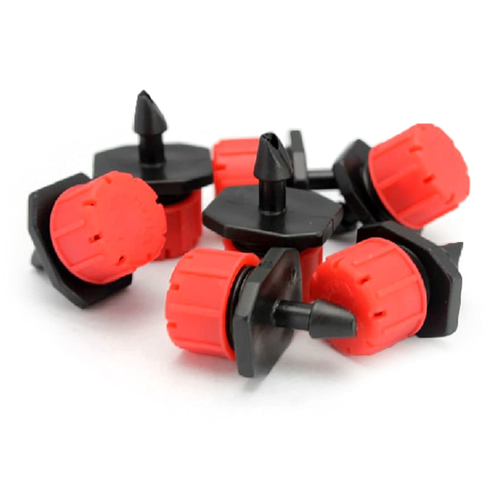 X.ANZG 50PCS Eight-Hole Emitter Dripper Water Flow Micro Sprinkler Dripper Red Drip Garden Irrigation Watering Anti-Clogging Emitters (100PCS)