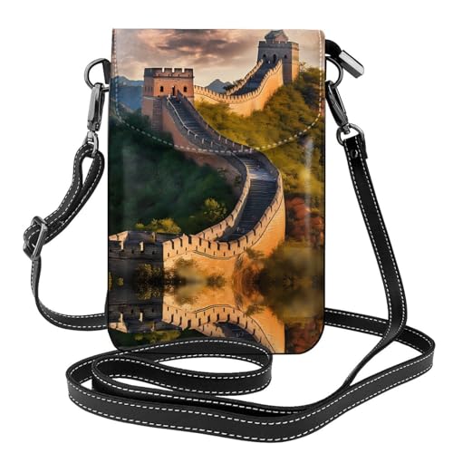 Sac à bandoulière en cuir imprimé femme homme pour voyage shopping camping