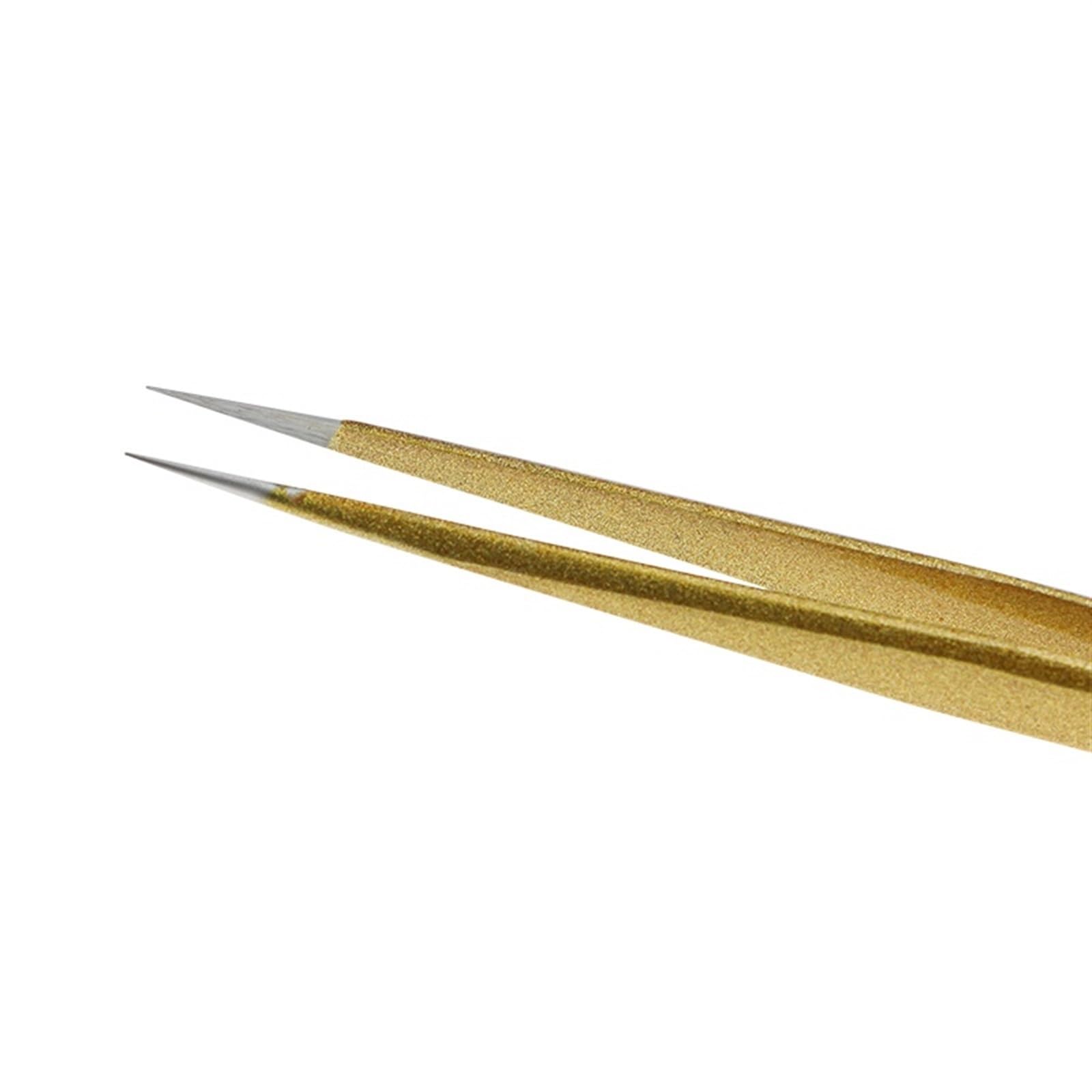 Pęseta do usuwania włosów prosta pęseta złota przedłużanie rzęs paznokcie dekoracja picker dead skin Remover manicure makijaż narzędzia do paznokci pęseta
