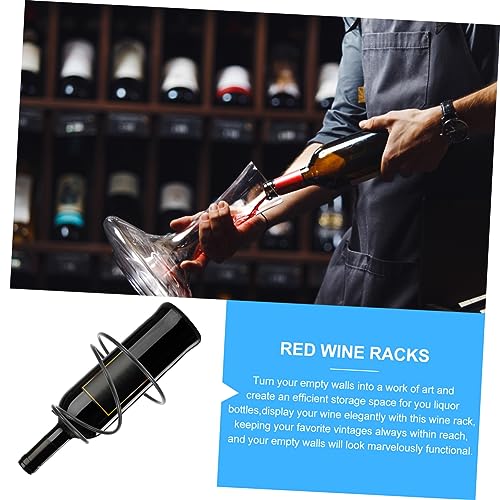 Soporte para botellas de vino colgante negro QUMIIRITY miniatura 6