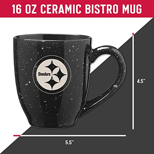 Image of Rico Industries NFL Football 16 oz Team Color Laser Engraved Speckled Ceramic Coffee Mug