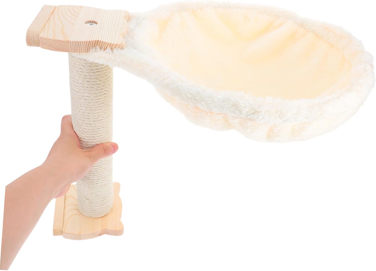 1Set Cat Tree Hammock Bed Fluffy Spoon Shape Replacement for Cat Trees Durable Lint Covered Design for Comfort Multi Functional Pet Hammock for Cats Easy to