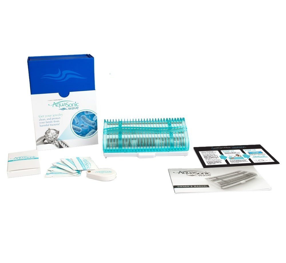 Aquasonic Wave Jewelry Cleaning System, The First Cleaner to Offer Truly Professional Cleaning Results and Removes 99% of All Harmful Bacteria, 100% Safe