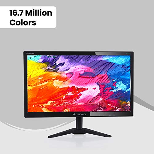 Image of ZEBRONICS 18.5(46.9cm) Monitor with HDMI and VGA Port(Black)