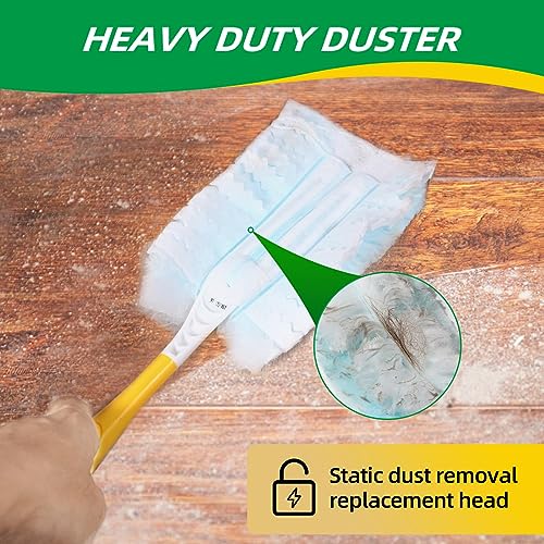 Image of Duster Refills,Static Dust Removal Brush Disposable Replacement Head Compatible with Swiffer Duster Refills for Electronics, Furniture, Blinds, Ceiling Fans (Blue, 18 PCS)