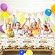 ParPix Bagger Tischdecke Kindergeburtstag Deko, 137 x 274cm Baustelle Tischdecke Plastik, Wasserdicht Bagger Deko Kindergeburtstag Tischdecke, Tischdecke Geburtstag Tischdeko für Kinder Jungen