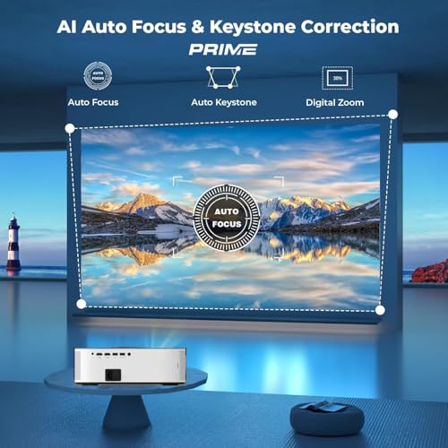 Image of VividBeam 4K QLED Ultra HD Smart Android Projector | 16,000 Lumens | Auto AI Focus & Keystone | Home Theatre Projector with WiFi, Bluetooth, HDMI | OTT Apps | 1 Year Warranty