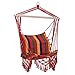 Outsunny Chaise Suspendue hamac de Voyage Respirant Portable dim. 60L x 45l x 55H m Coton Polyester Multicolore