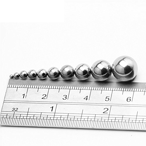 GSDGV Stainless Steel Bearing Ball, Steel Precision 2mm 3mm 4mm 5mm 6mm Dia Bearing Balls Bicycle Bearing Steel Balls for Paint Mixer Agitator & Skateboard Bearings (50Pcs,size:4mm)